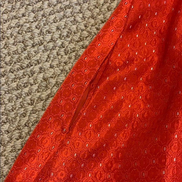 Orange A line dress with pockets - Picture 5 of 7